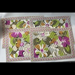 NEW FOUR Vera Bradley Portobello Road Placemats.